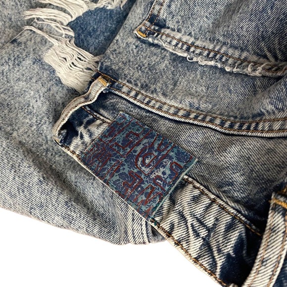 We The Free 29 My Own Lane Jeans High Rise Acid Wash Distressed - Picture 11 of 12